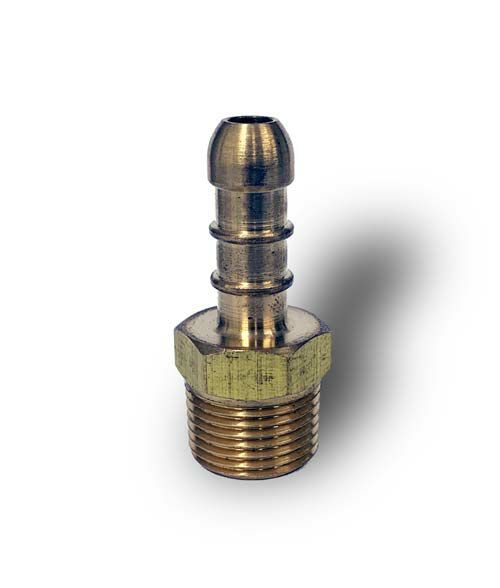 LPG Male Nozzle 3/8" BSPT to 8mm Hose Connector